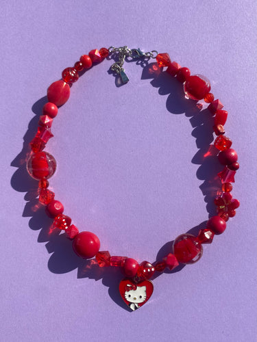Red Necklace - Hello Kitty